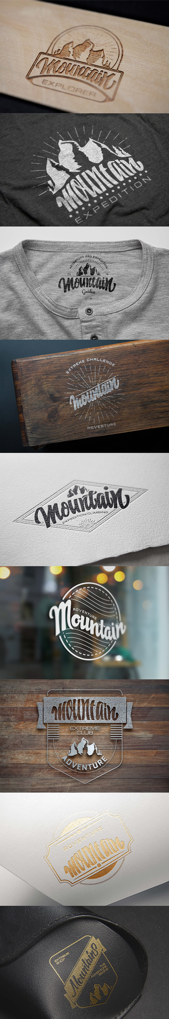 Mountain lettering badge in Logo Templates - product preview 2