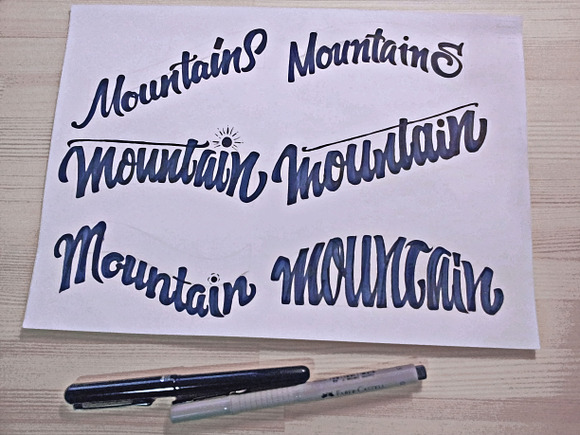 Mountain lettering badge in Logo Templates - product preview 3