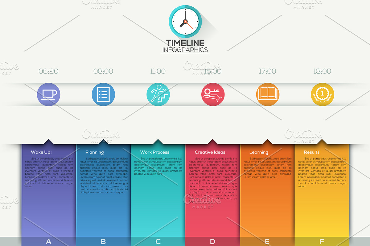 Modern Infographic Paper Timeline in Presentation Templates - product preview 8