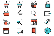 Flat icons for e-commerce