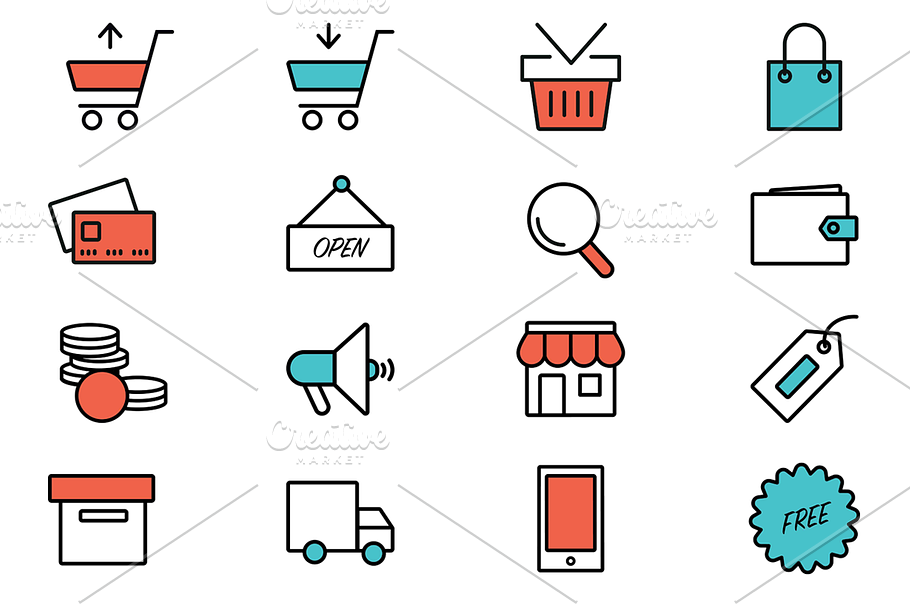 Flat icons for e-commerce in Icons - product preview 8