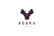 Kobra logo flat icon snake design