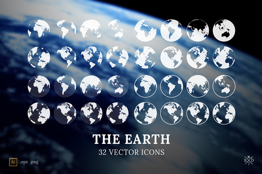 The Earth - 32 vector icons