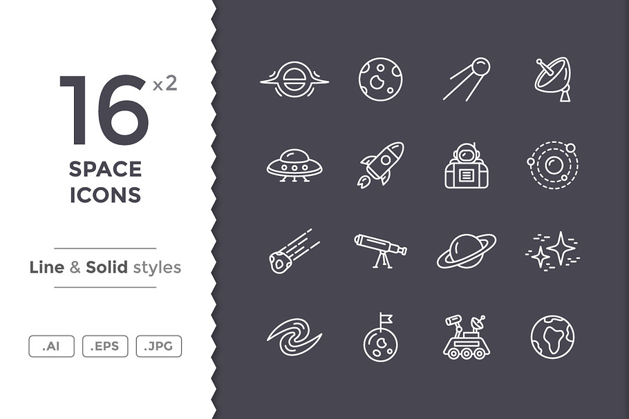 Space Icons  in Space Icons - product preview 8