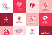 Set of Flat Design Love Icons