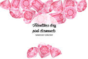 Watercolor pink diamonds collection
