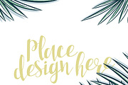 Design background with palm leaves