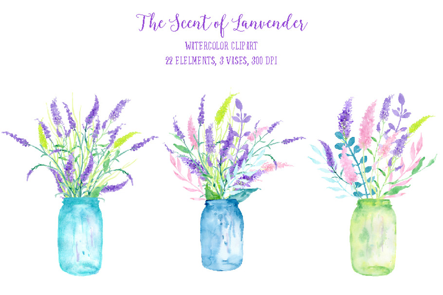 Watercolor The Scent of Lavender