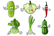 Fresh cartoon vegetables