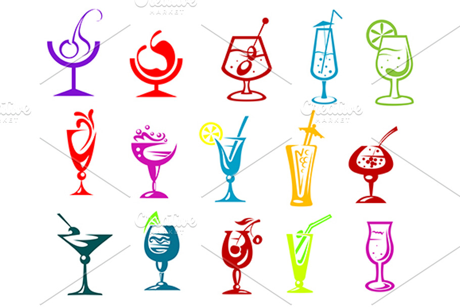 Cocktails, drinks and beverages in Graphics - product preview 8