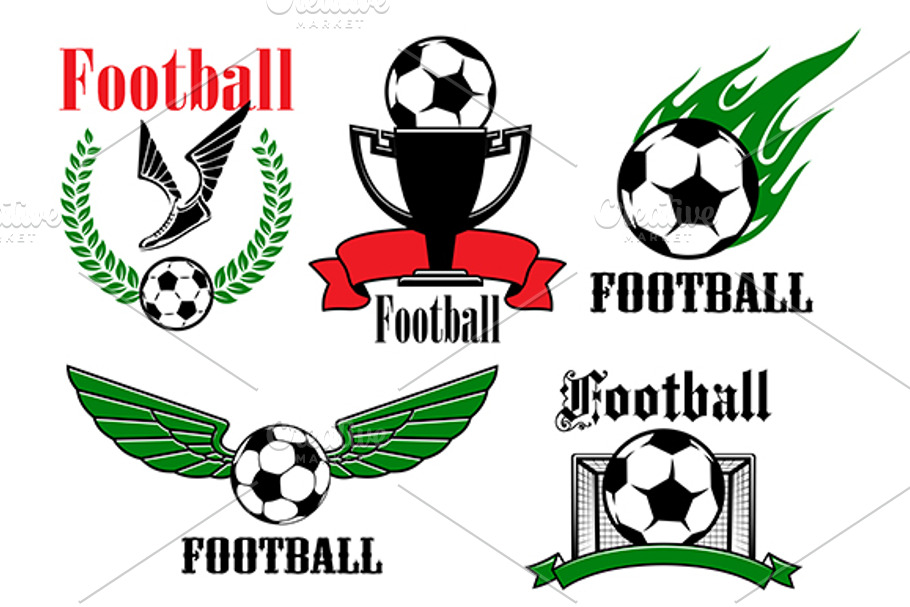 Football or soccer icons and symbols in Graphics - product preview 8