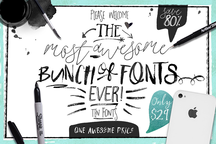 Big Bunch of Fonts in Script Fonts - product preview 8