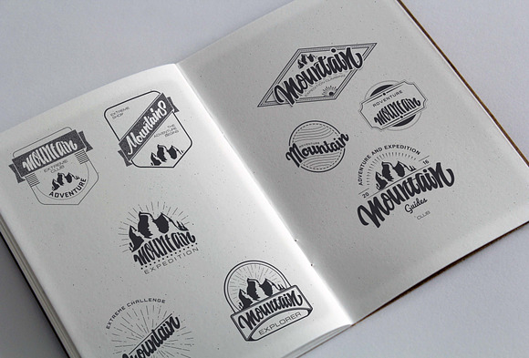 Mountain lettering badge in Logo Templates - product preview 4
