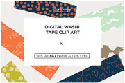 Digital Washi Tape Clip Art