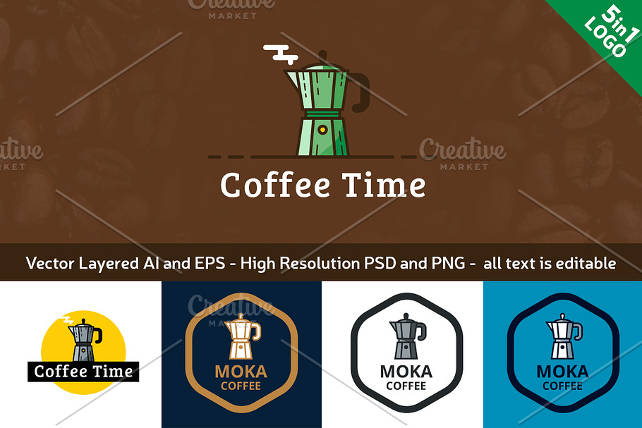 Coffee Time - Coffee Logo Template in Logo Templates - product preview 8