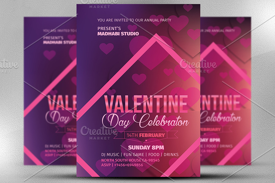 Valentine Day Celebration Flyer