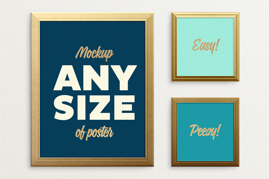 Poster Frame Mockup – fits ALL sizes in Templates - product preview 8