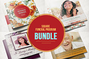 Square Funeral Program Bundle