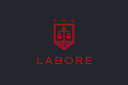 Law firm legal scales premium logo