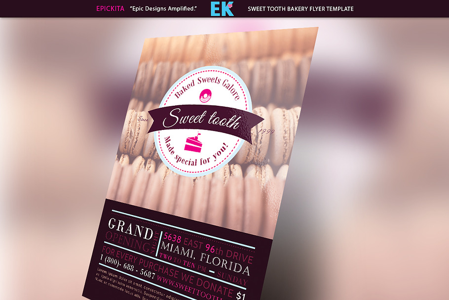 Sweet Tooth Bakery Flyer Template