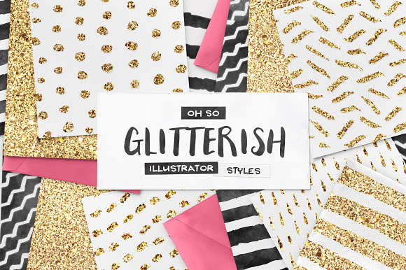 100 Glitter Ai Swatches + Extras! in Photoshop Layer Styles - product preview 1