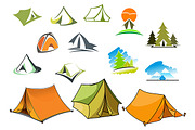 Tourism and camping symbols