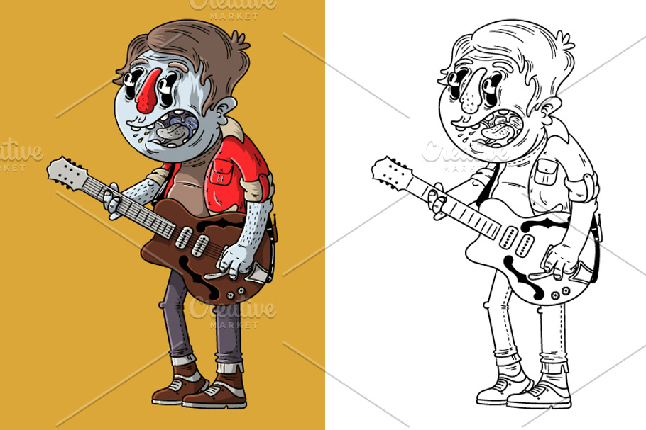 Plays Guitar in Illustrations - product preview 8