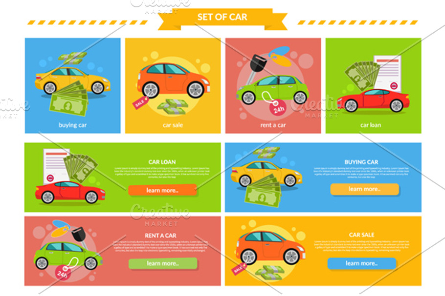 Concept of Buying Selling Rental Car in Illustrations - product preview 8