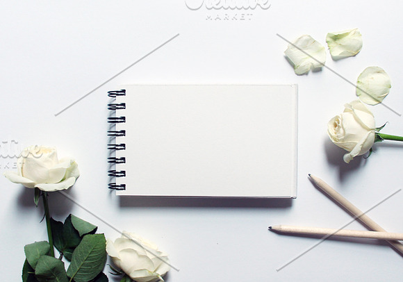 White Roses Stock Mockup in Print Mockups - product preview 3