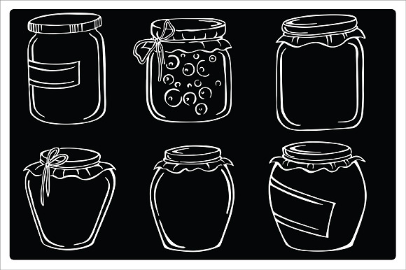Glass jars, vector in Illustrations - product preview 1