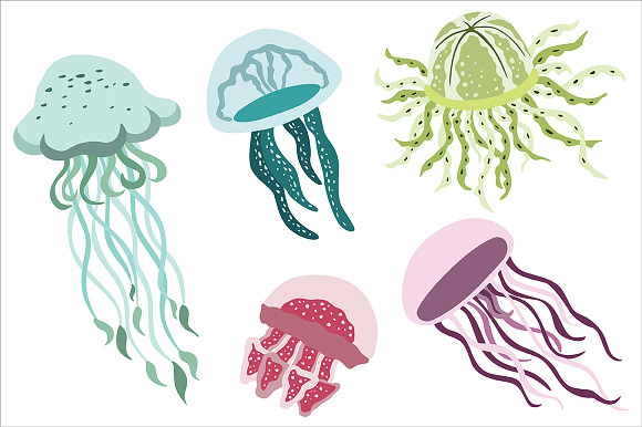 Jellyfish, vector in Illustrations - product preview 3