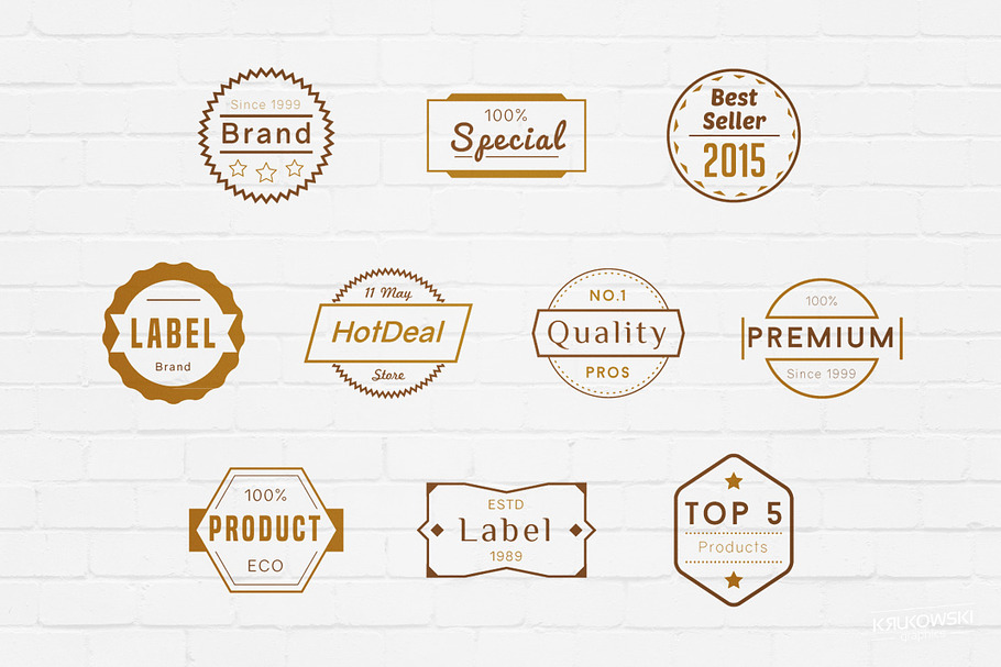 Labels Badges Logos in Logo Templates - product preview 8