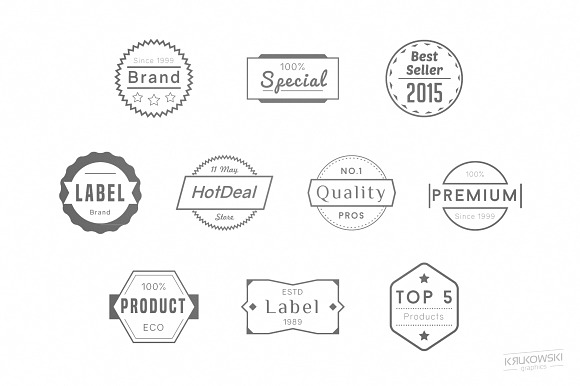 Labels Badges Logos in Logo Templates - product preview 2
