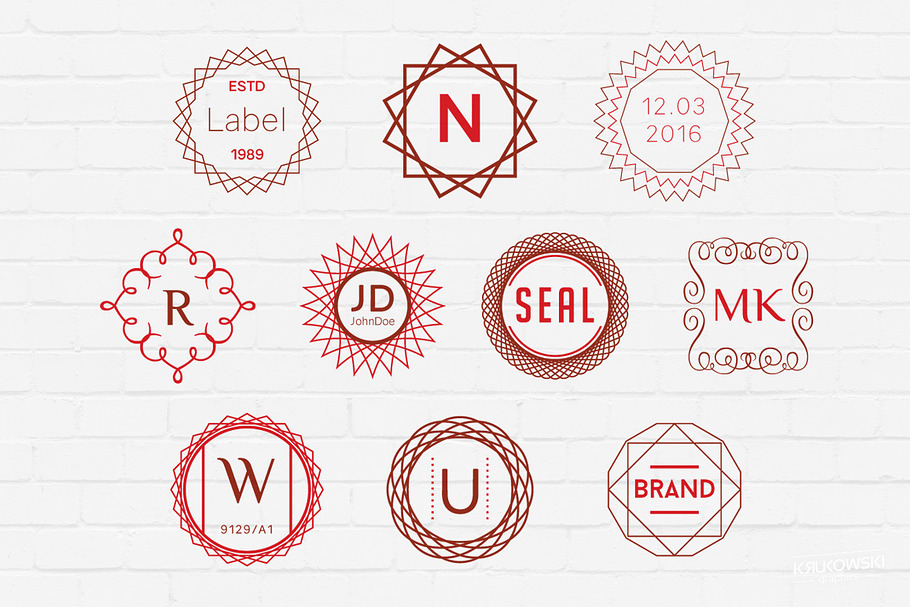 Monogram Badges Logos in Logo Templates - product preview 8