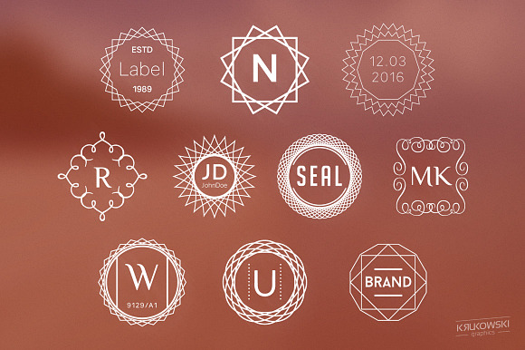 Monogram Badges Logos in Logo Templates - product preview 1