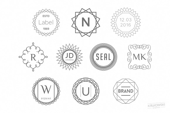 Monogram Badges Logos in Logo Templates - product preview 2