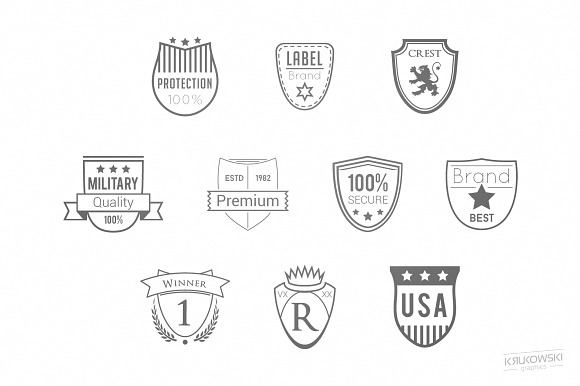 Shields Badges Logos in Logo Templates - product preview 2