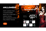 Halloween — Party Landing Page PSD