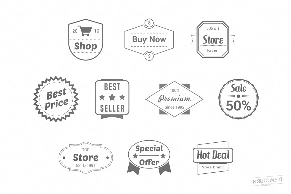 Store Badges Logos in Logo Templates - product preview 2