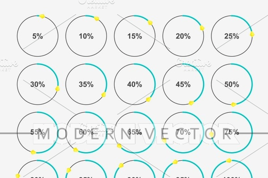 Circle diagram pie charts in Product Mockups - product preview 8