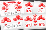 SET / 5 / SALE with Red balloons