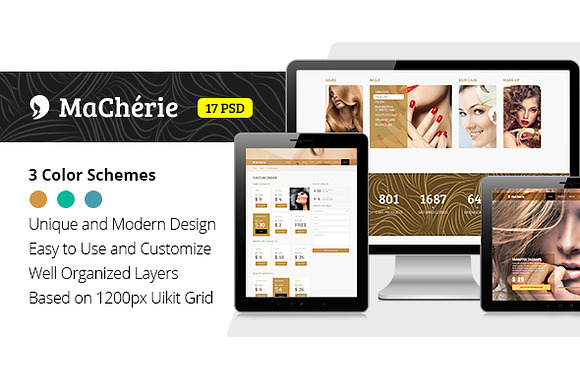 MaCherie — Wellness & Spa PSD Theme in Website Templates - product preview 2