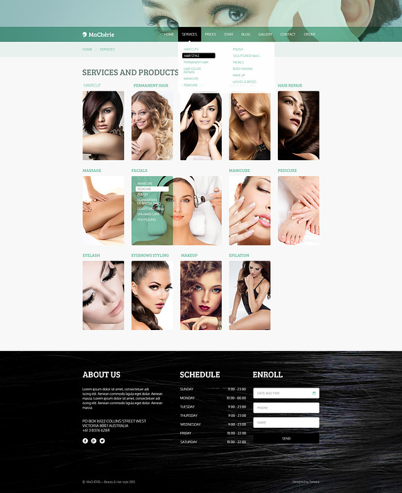 MaCherie — Wellness & Spa PSD Theme in Website Templates - product preview 3