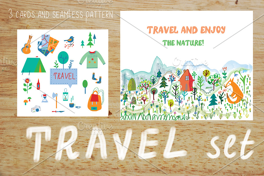 Tourism and travel vector set in Illustrations - product preview 8