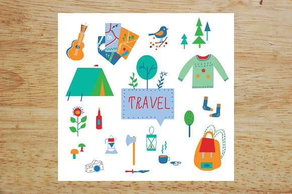 Tourism and travel vector set in Illustrations - product preview 1