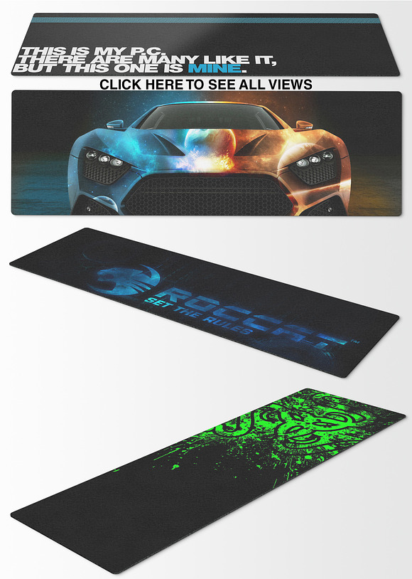Mousepad Mockups - 29.4x92 - 1 in Mobile & Web Mockups - product preview 4