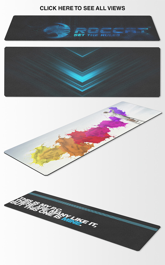 Mousepad Mockups - 29.4x92 - 3 in Mobile & Web Mockups - product preview 6