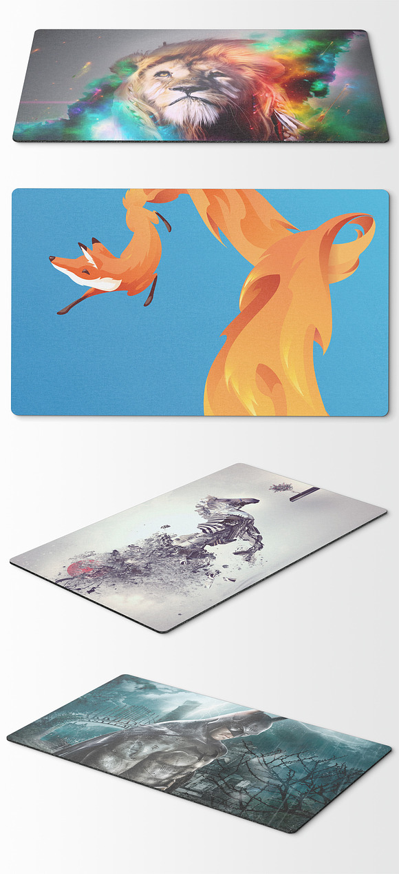 Mousepad Mockups - 30x50 - 1 in Mobile & Web Mockups - product preview 3