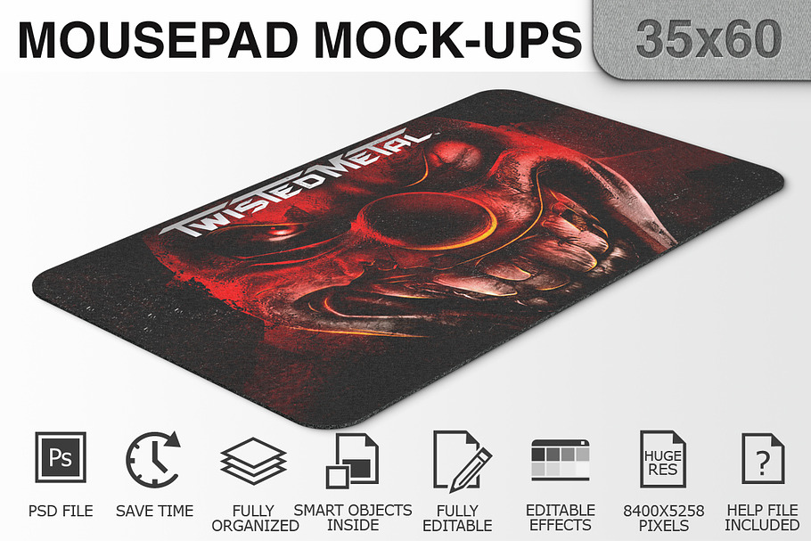 Mousepad Mockups - 35x60 - 2 in Mobile & Web Mockups - product preview 8