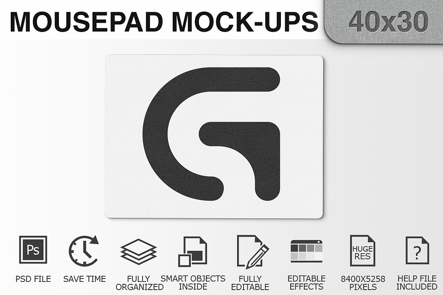 Mousepad Mockups - 40x30 - 1 in Mobile & Web Mockups - product preview 8
